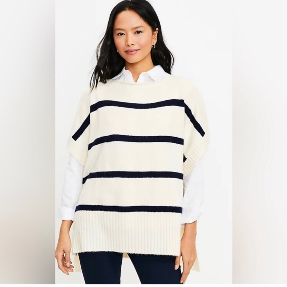 Ann Taylor LOFT Striped Modern Poncho